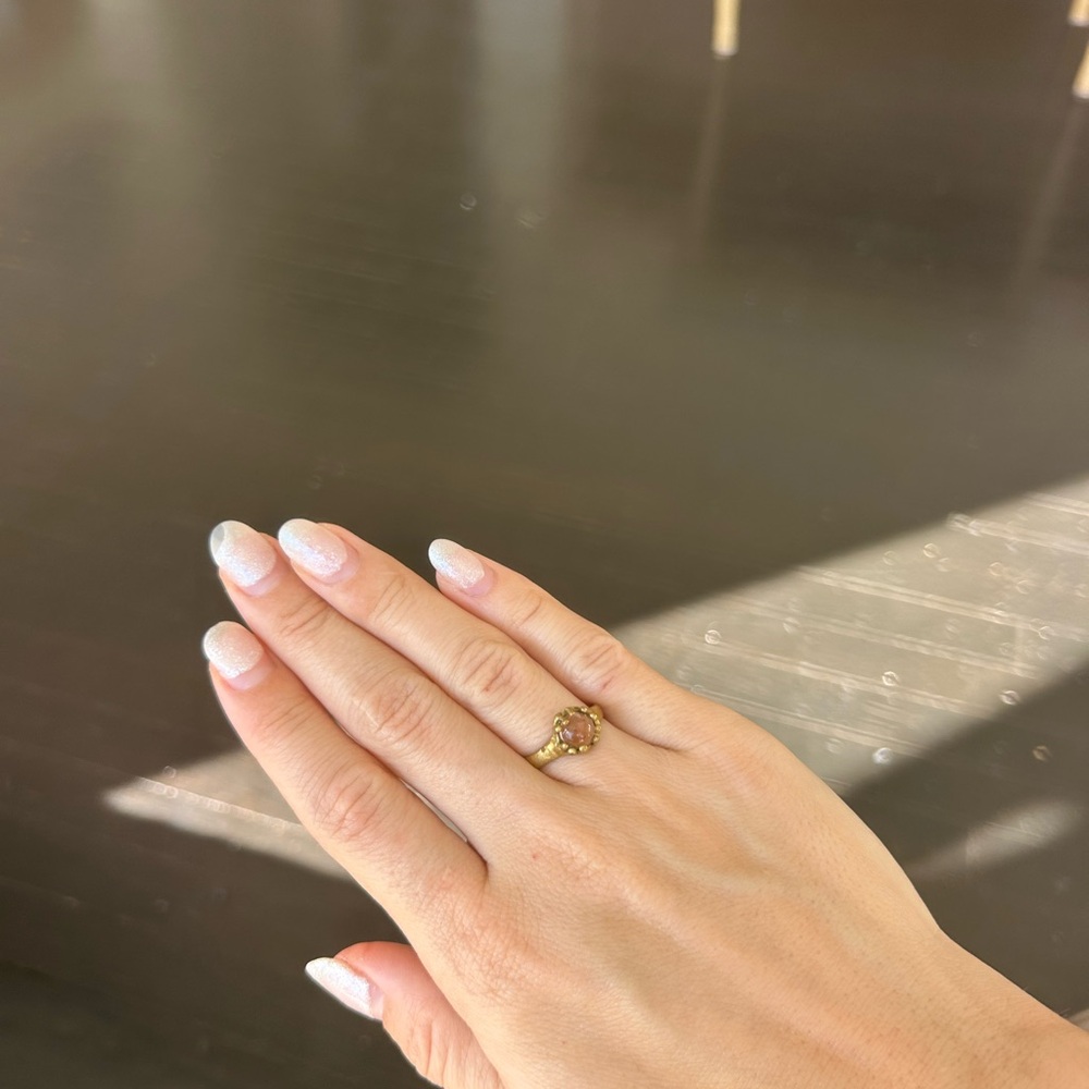 Gold Plated Ring With Gemstone - image 1